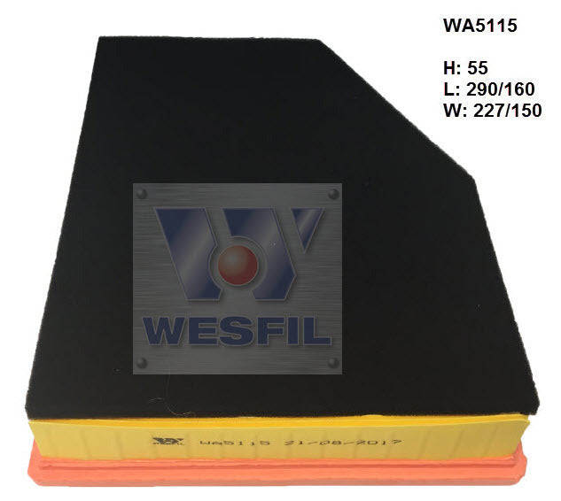 Air Filter A1614 Fits BMW WA5115 - Wesfil