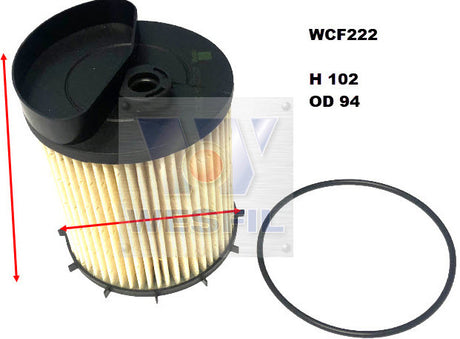 Diesel Fuel Filter R2706P Fits Ssangyong WCF222 - Wesfil