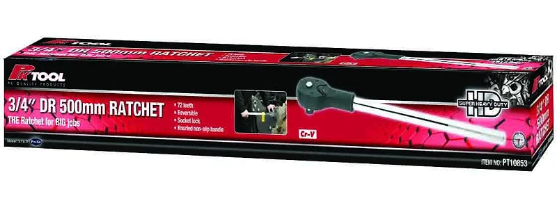 3/4” DR 500mm Ratchet 72 Teeth Reversible Socket Lock - PKTool
