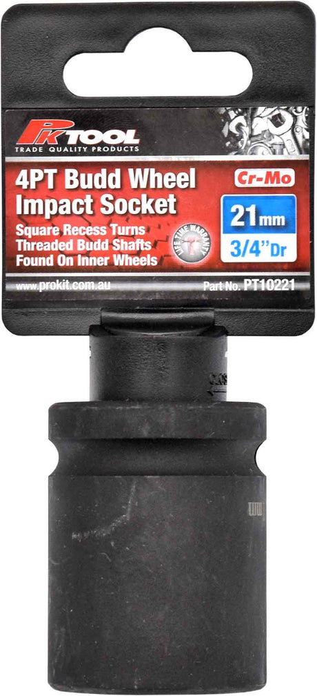 3/4” Dr 21mm Budd Wheel Impact Socket - PKTool | Universal Auto Spares