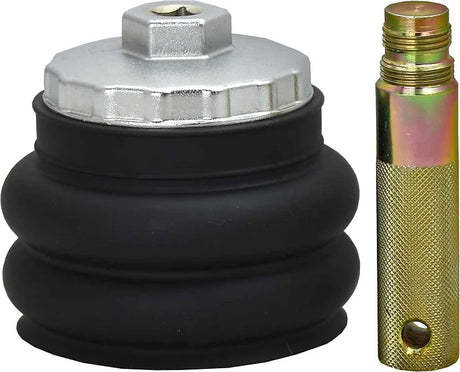 3/8” DR No-Mess, No Risk Oil Filter Removal Cup With Oil Capture Boot - PKTool
