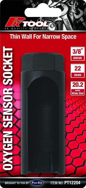 3/8” Drive 22mm Thin Walled Oxygen Sensor Socket - PKTool