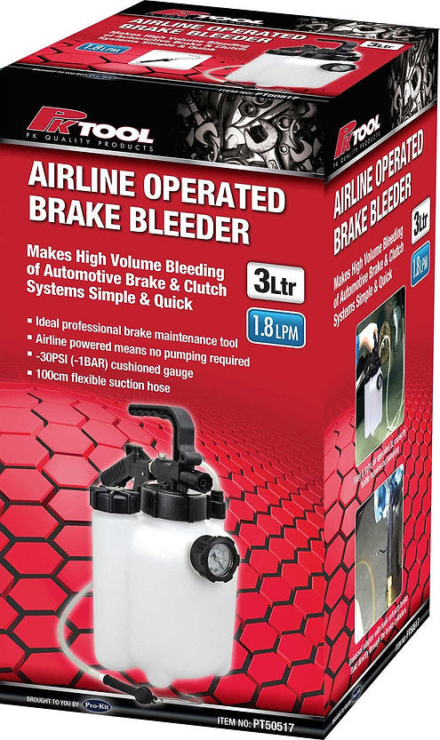3L Airline Operated Brake Fluid Bleeder - PKTool