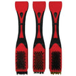 3 Piece 20cm (8”) 9 Row Mixed Wire Brush Set With Fine Brush Tip - PKTool | Universal Auto Spares