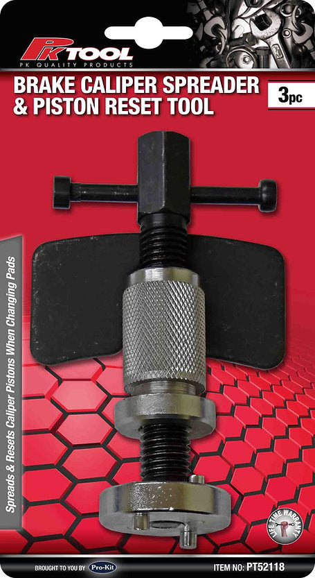 3 Piece Brake Caliper Spreader & Piston Reset Tool - PKTool
