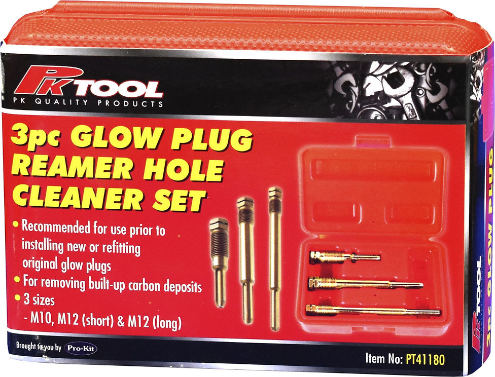 3 Piece Glow Plug Reamer/Hole Cleaner Set - PKTool
