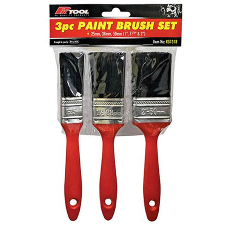 3 Piece Paint Brush Set 25mm, 38mm, & 50mm - PKTool | Universal Auto Spares