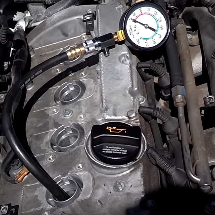 3 Piece Petrol Engine Compression Tester Kit 300PSI Gauge - PKTool