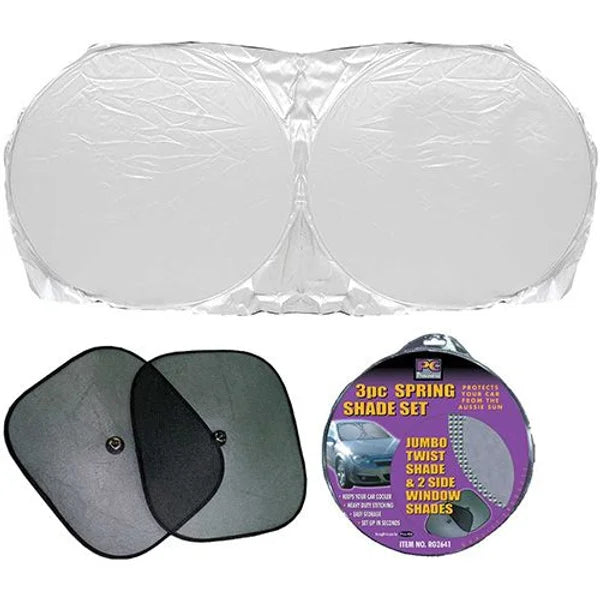 3 Piece Twist Sun Shade Set (Front, 2 Sides) - PC Procovers