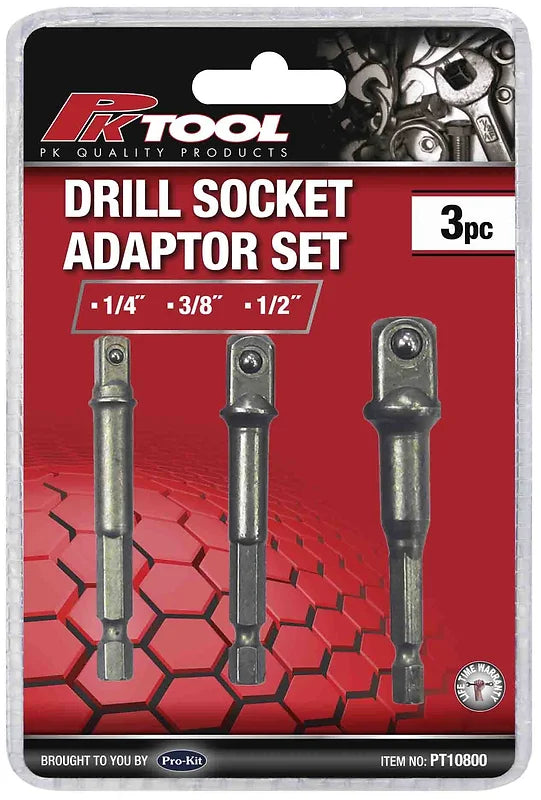 3 Pieces 1/4, 3/8 & 1/2" DR Adaptor Set - PKTool