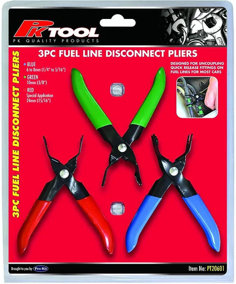 3 Pieces Fuel Line Disconnect Tool, Set Suits Fuel Line O/D - PKTool