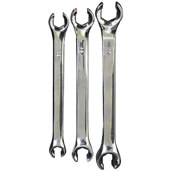 3 Pieces Metric Flare Nut CR-V Spanner Set - PKTool