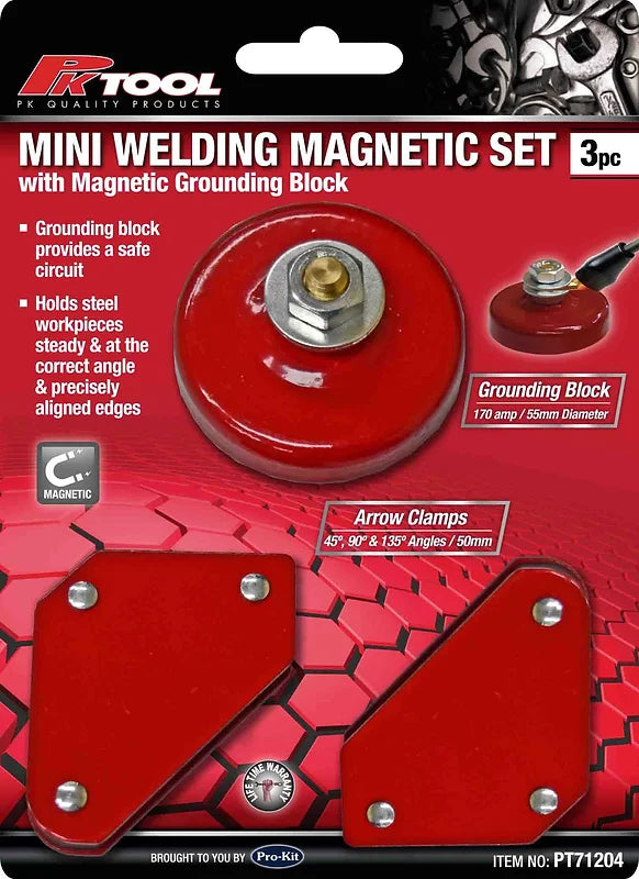 3 Pieces Mini Welding Magnetic Set Provides Secure Positioning - PKTool | Universal Auto Spares