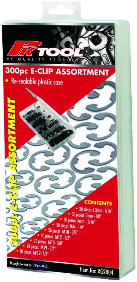 300 Piece E-Clips Assortment - PKTool