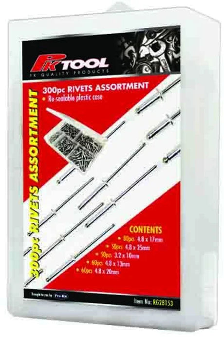 300 Piece Rivets Assortment - PKTool