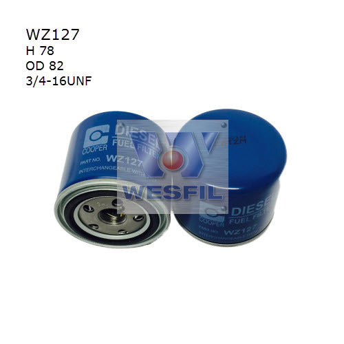 Diesel Fuel Filter Z127 Fits Daihatsu/Holden/Toyota WZ127 - Wesfil