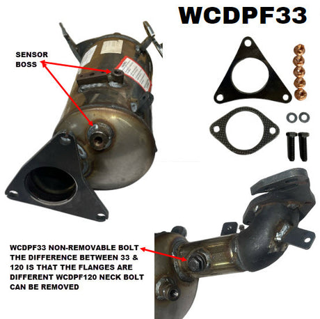 Diesel Particulate Filter (DPF) RPF236 Fits Subaru WCDPF33 - Wesfil