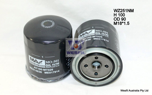 Oil Filter Z251 Fits Mitsubishi WZ251NM - Wesfil