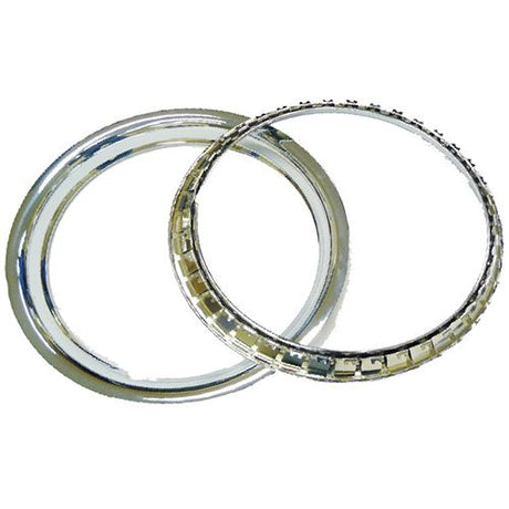 4 Pieces 13" Chrome Steel Wheel Trim Ring Set - PC Procovers | Universal Auto Spares