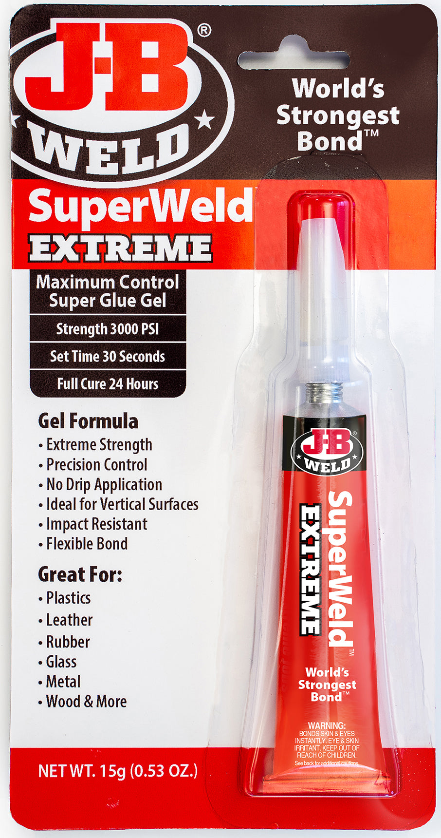 Super Weld Extreme Instant Adhesive Super Glue 15g - J-B Weld