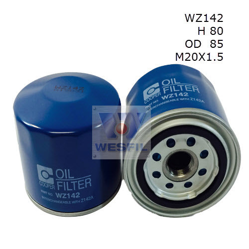 Oil Filter Z142 Multiple Applications Ford/Holden/Hyundai/Mazda/Mitsubishi/Peugeot/Proton WZ142 - Cooper - Cooper