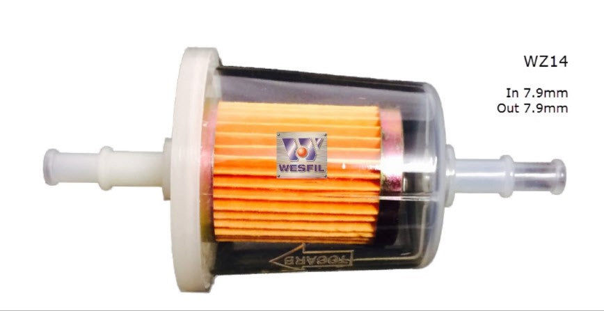 Plastic In - Line Fuel Filter Z14 BMW/Chev/Ford/Honda/Isuzu/Mazda/Toyota WZ14 - Cooper - Cooper