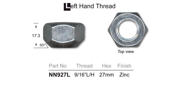 Gold Wheel Nut Tapered NN927L - Nice Products | Universal Auto Spares