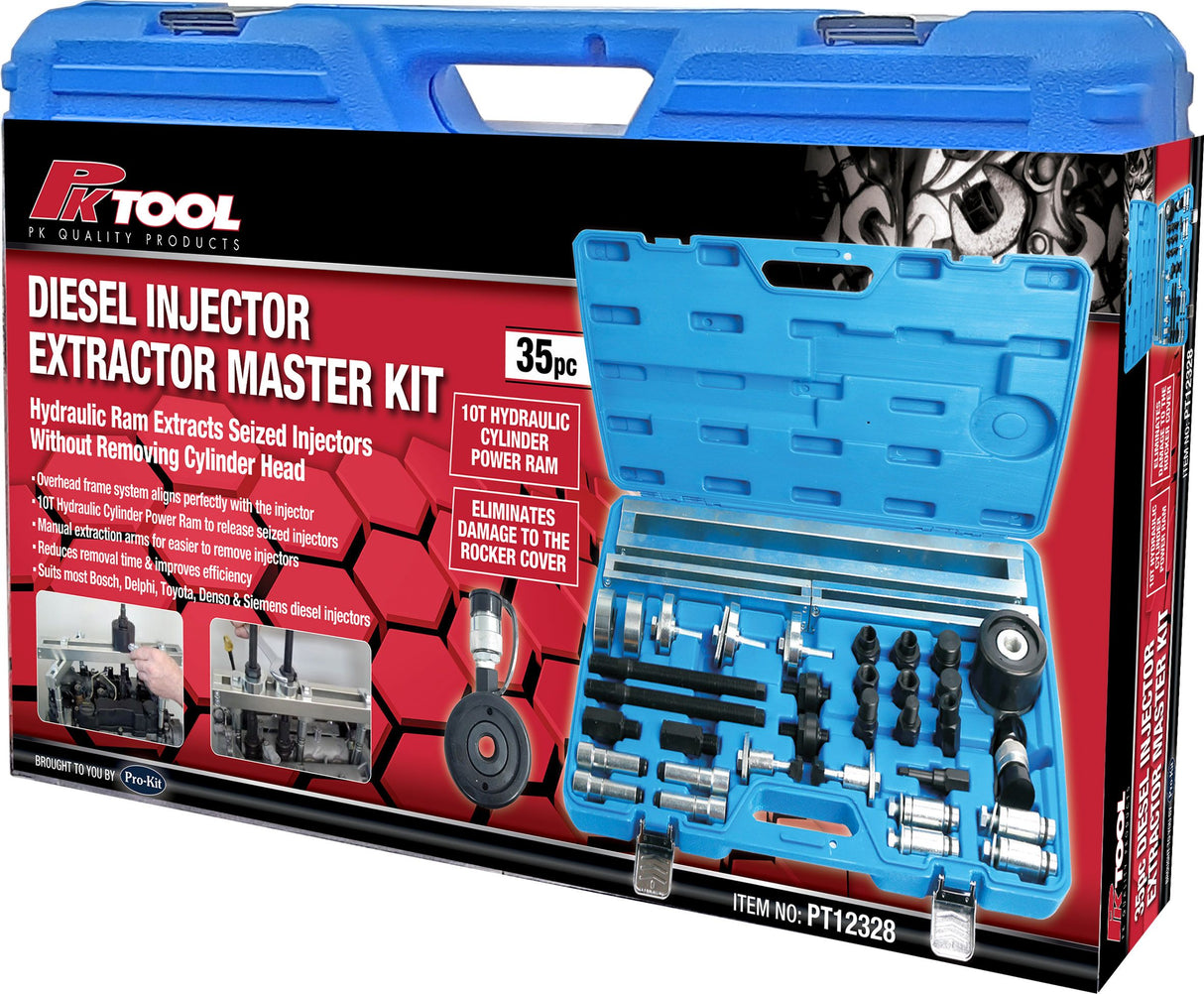 35 Piece Diesel Injector Extractor Master Kit - PKTool | Universal Auto Spares