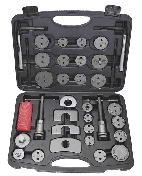 35 Piece Master Kit Brake Caliper Rewind Grease Injector Bottle - PKTool
