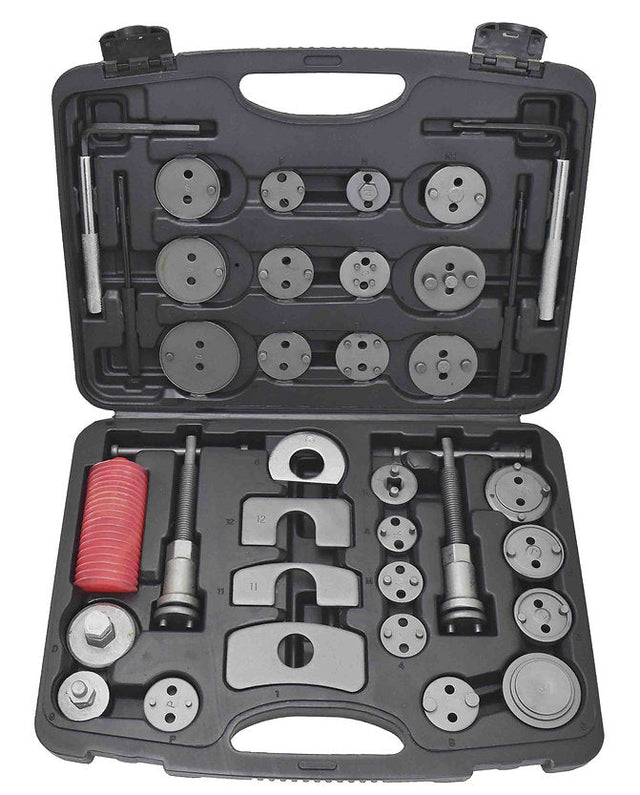 35 Piece Master Kit Brake Caliper Rewind Grease Injector Bottle - PKTool