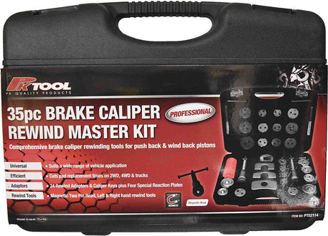 35 Piece Master Kit Brake Caliper Rewind Grease Injector Bottle - PKTool