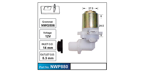 Washer Pump (506) NWP880 - Nice Products | Universal Auto Spares