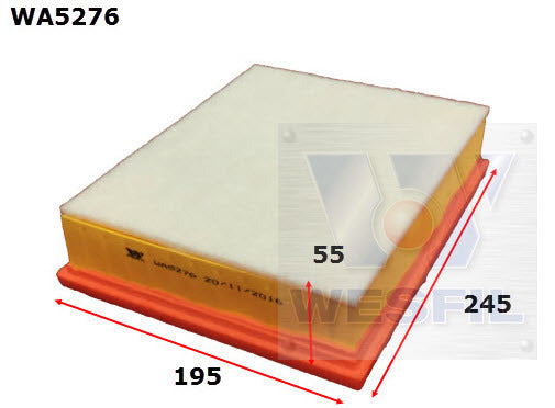 Air Filter Fits Renault WA5276 - Wesfil