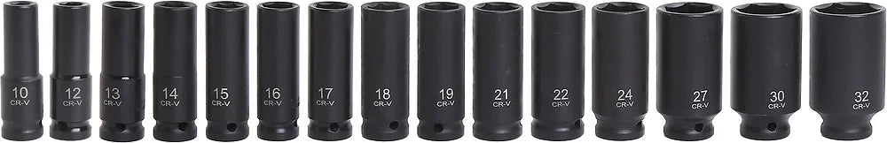 35pc 1/2” Dr 6pt Short & Deep Impact Socket Set - PKTools