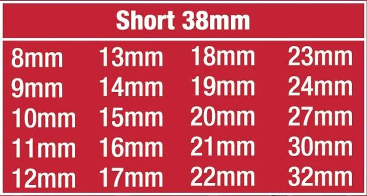 35pc 1/2” Dr 6pt Short & Deep Impact Socket Set - PKTools