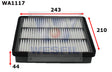 Air Filter A1483 Fits Hyundai WA1117 - Wesfil