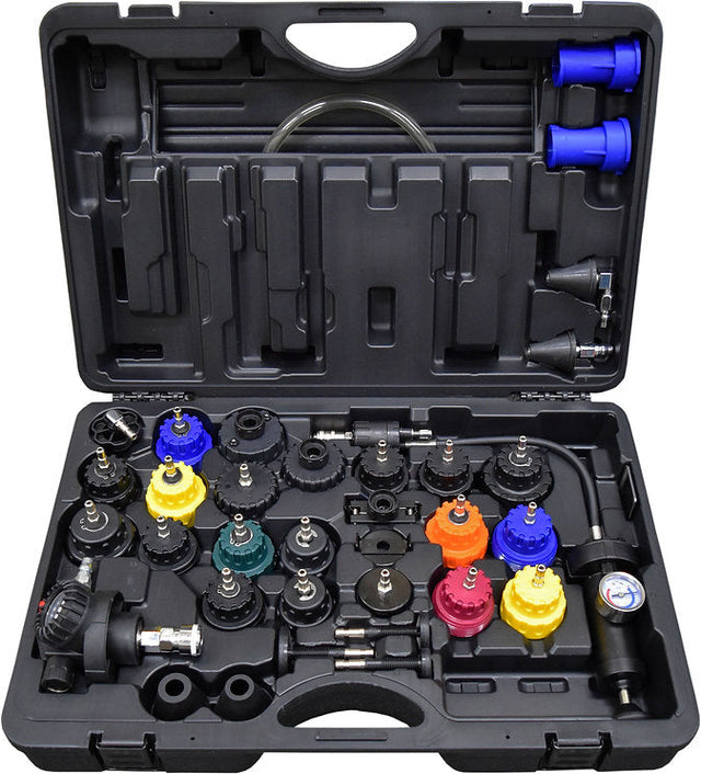 37 Piece Cooling System Pressure Tester & Vacuum Refiller Master Kit - PKTool | Universal Auto Spares