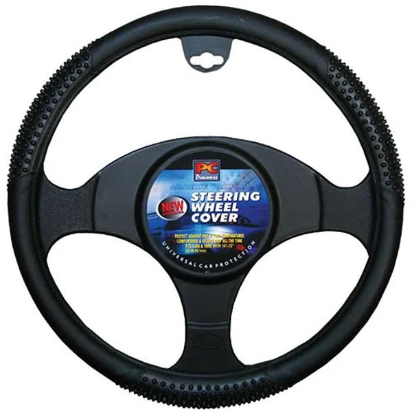 Steering Wheel Cover 38cm Black With Massage - PC Procovers
