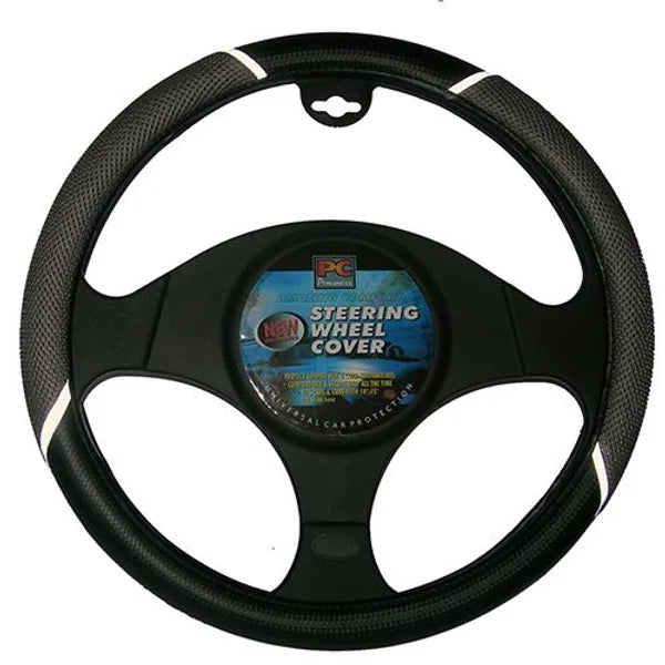 Steering Wheel Cover 38cm Breathe Free Anti-Slip Grey - PC Procovers