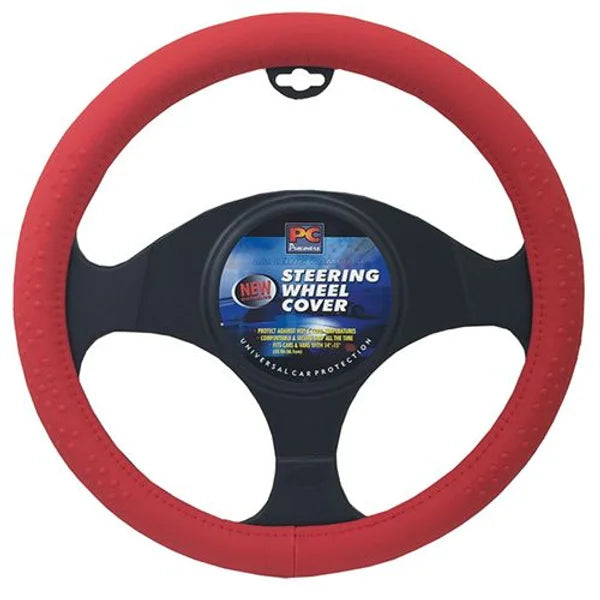 Steering Wheel Cover 38cm Microfiber Red - PC Procovers