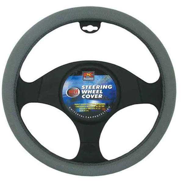 Steering Wheel Cover 38cm Terry Toweling Grey - PC Procovers