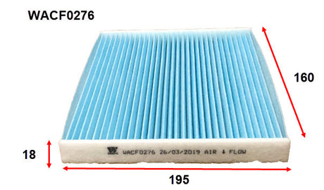 Cabin Filter RCA408P Fits Suzuki WACF0276 - Wesfil