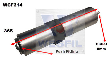 Diesel Fuel Filter Z947 Fits BMW/Mini WCF314 - Wesfil