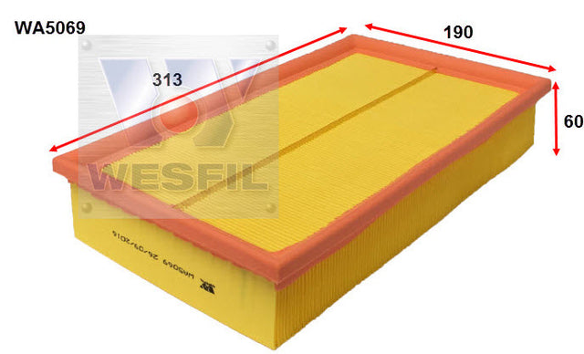 Air Filter A1677 Fits Mercedes WA5069 - Wesfil