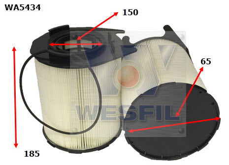 Air Filter A1941 Fits Mercedes WA5434 - Wesfil