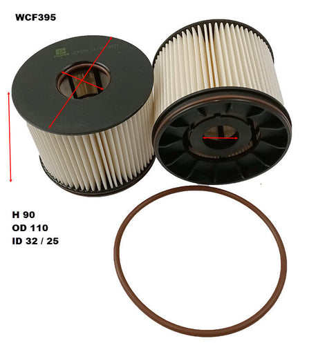 Diesel Fuel Filter R2922P Fits LDV WCF395 - Wesfil