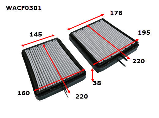 Cabin Filter Fits Mercedes WACF0301 - Wesfil
