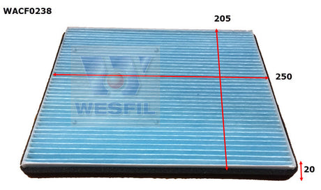 Cabin Filter RCA337P Fits LDV WACF0238 - Wesfil