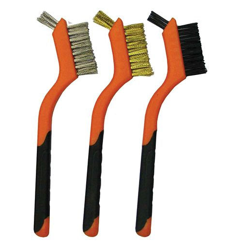 3pc 20cm (8”) Mini Mixed Wire Brush Set With Finebrush Tip - PKTool