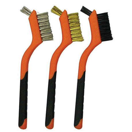 3pc 20cm (8”) Mini Mixed Wire Brush Set With Finebrush Tip - PKTool